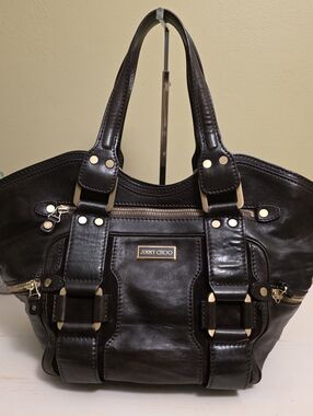 Jimmy Choo | Brown Calfskin Leather Marcia Tote